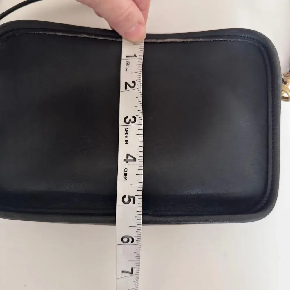 Vintage Coach 9925 Carnival Black Leather Crossbody Shoulder Bag 90s - Picture 9 of 10